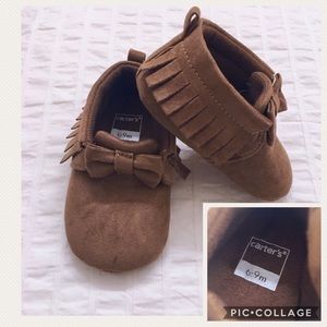 NWOT Brown Soft Sole Bow Moccasins by Carter’s